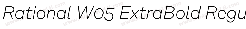 Rational W05 ExtraBold Regular字体转换